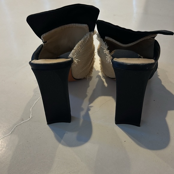 Marc fisher black satin and cotton heels - Picture 3 of 5